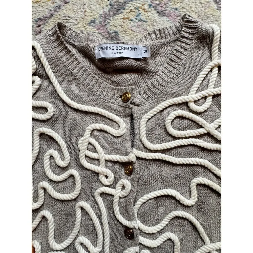 Opening Ceremony Embellished Rope Detail Cardigan